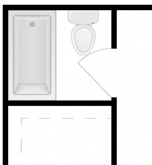 1 Bed 1 Bath Floor Plan 1 Bed 1 Bath furnished floor plan